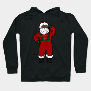 red velvet black santa claus christmas Hoodie